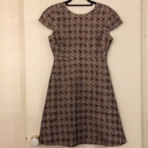 Kate Spade Glittery Houndstooth Jacquard Dress